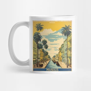 Manaus Brazil Vintage Tourism Travel Poster Mug